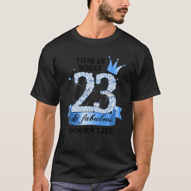 23 & Fabulous I Blue White Party Group Candid Phot T-Shirt (Front)