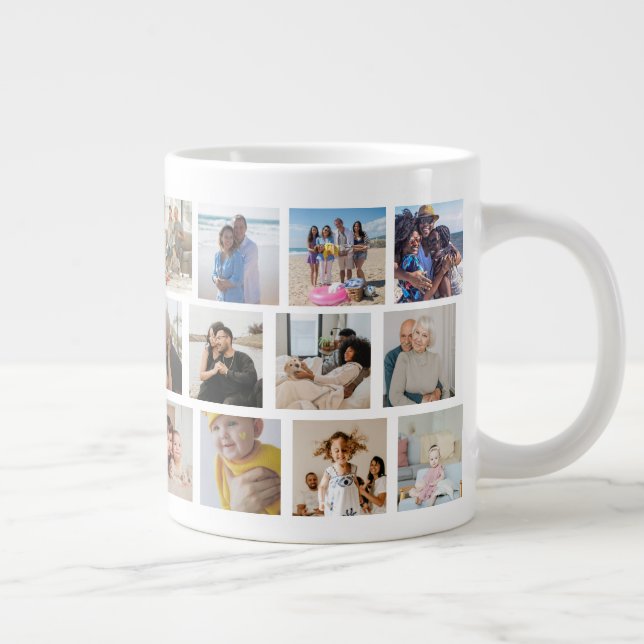 23 Photo Collage Template Make Your Own Fun Large Coffee Mug (Right)