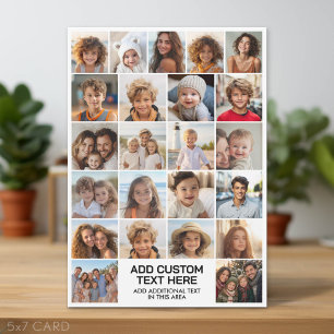 23 Photo Collage with Text Box Holiday Card