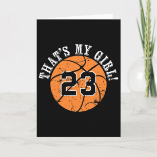 23 Sketll Player That's My Girl Cheer Mom Dad Team Card