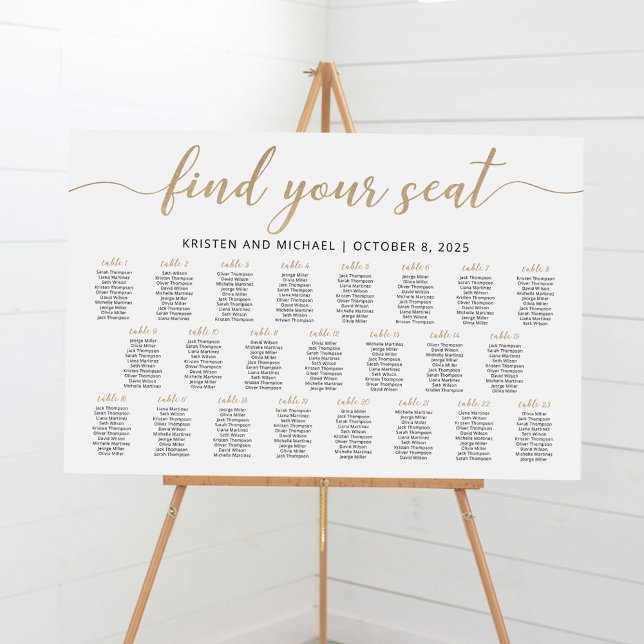 23 Tables Find Your Seat Seating Chart Plan (Creator Uploaded)