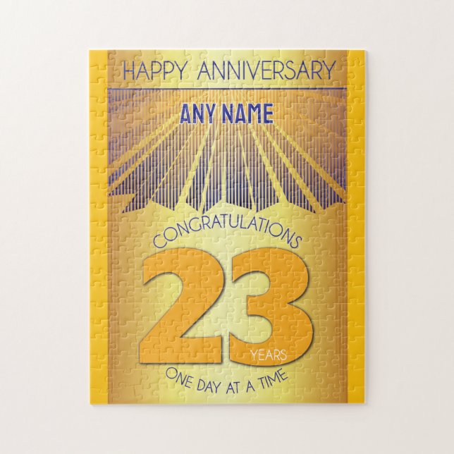 23 Year | AA 12 Step Anniversary Personalized Jigsaw Puzzle (Vertical)