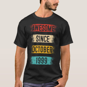 23 Year Old Awesome Since October 1999 23rd Birthd T-Shirt