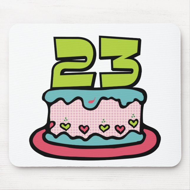 23 Year Old Birthday Cake Mouse Pad (Front)