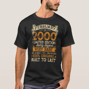 23 Year Old February 2000 23rd Birthday T-Shirt