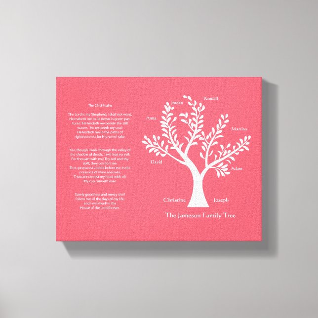 23e toile d'arbre généalogique du psaume, Crimson (Recto)