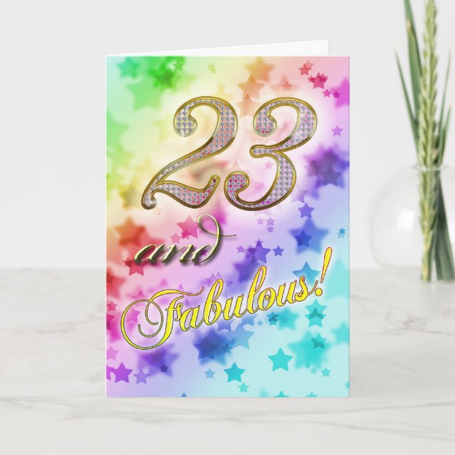 23ème Invitation de fête d'anniversaire (Devant)