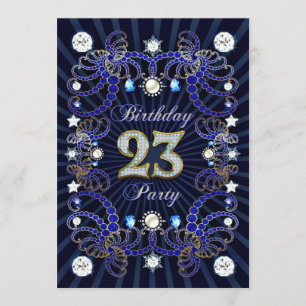 23ème invitation de fête d'anniversaire avec les