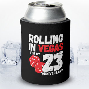 23rd Anniversary Married 23 Years Las Vegas Trip Can Cooler