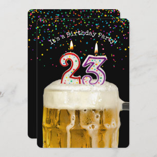 23rd Birthday Beer Party Invitation