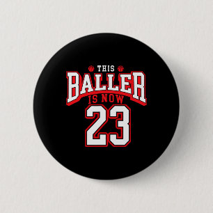 23rd Birthday Bysketbyll Lover 23 Years Old Bday 2 Inch Round Button