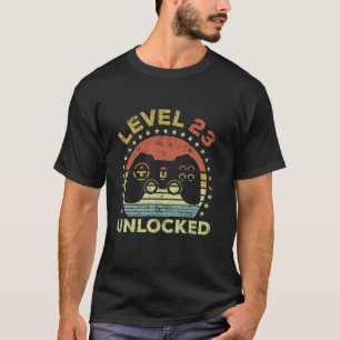 23rd Birthday Gaming Level 23 Unlocked T-Shirt