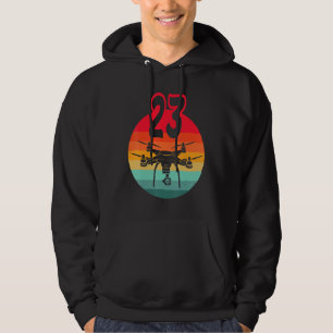 23rd Birthday I Retro Remote Control Drones With C Hoodie