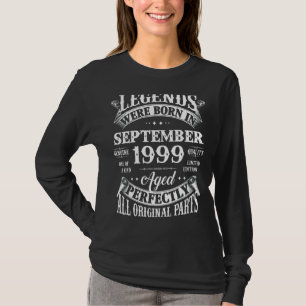 23rd Birthday  Legends Born In September 1999 23 Y T-Shirt