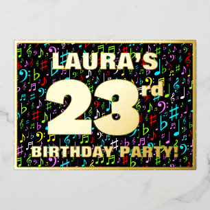 23rd Birthday Party — Fun, Colourful Music Symbols
