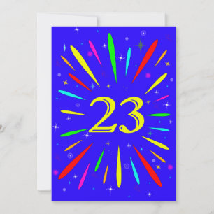23rd Birthday Party Invitation Explosion 