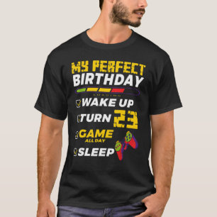 23rd Birthday Party Perfect For Gamer 23 Years Old T-Shirt