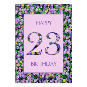 23rd Birthday Purple Daisies