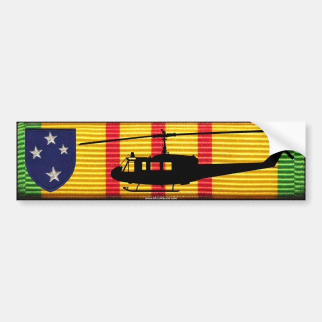 23rd Infantry Div. UH-1 Huey VSM Bumper Sticker (Front)