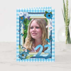 23rd photo card for a birthday