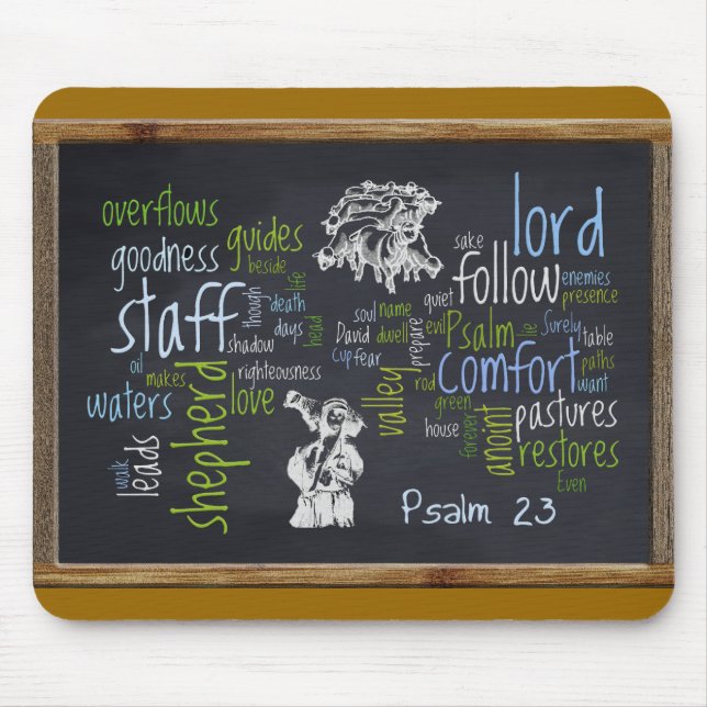 23rd Psalm Chalkboard 1 Mouse Pad (Front)