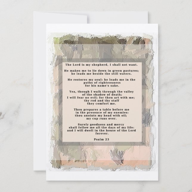 23rd Psalm Invitation Abstract (Front)