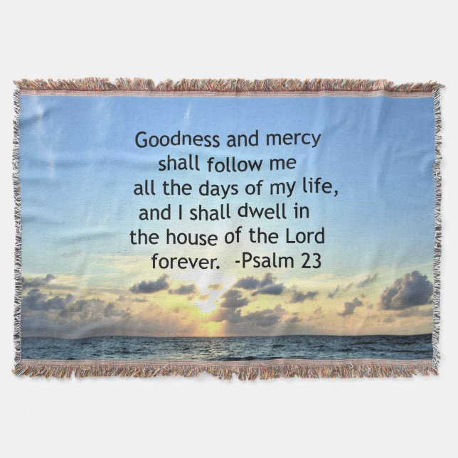 23RD PSALM SUNRISE PHOTO DESIGN THROW BLANKET (Front)
