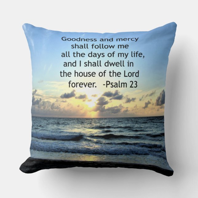 23RD PSALM SUNRISE PHOTO DESIGN THROW PILLOW (Front)