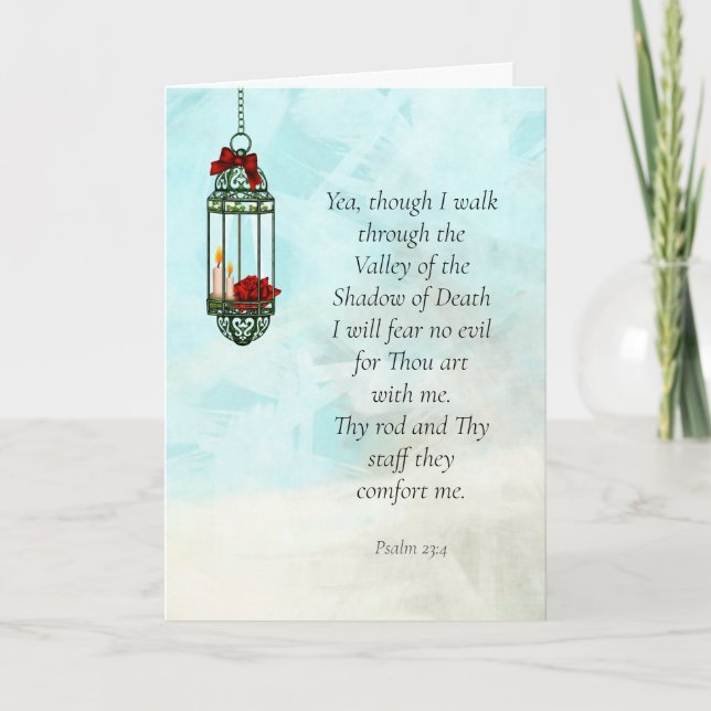 23rd Psalm Sympathy Card (Front)