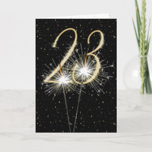 23rd wedding anniversary sparklers card
