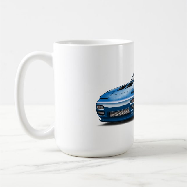 240sx blue car drawing  coffee mug (Left)