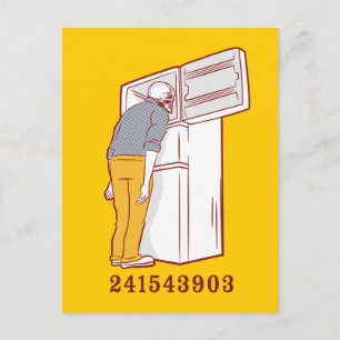 241543903 head freezer humourous tshirt postcard