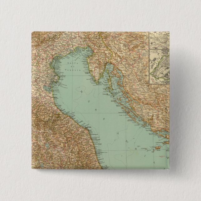 2426 North Italy 2 Inch Square Button (Front)