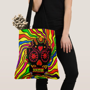 243 - Neon Skull - Tote Bag