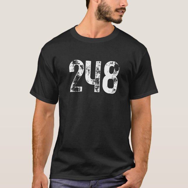 248 Area Code Troy MI Mobile Telephone Area Code 2 T-Shirt (Front)