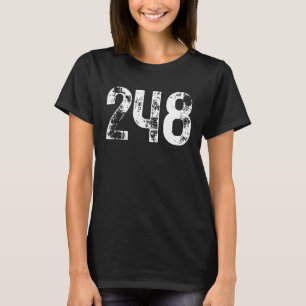 248 Area Code Troy MI Mobile Telephone Area Code 2 T-Shirt