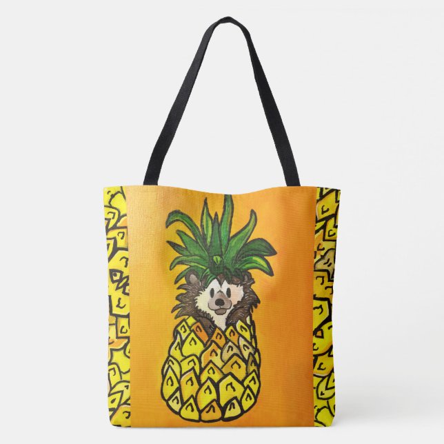 248 - Hérisson et ananas - Sac fourre-tout (Dos)