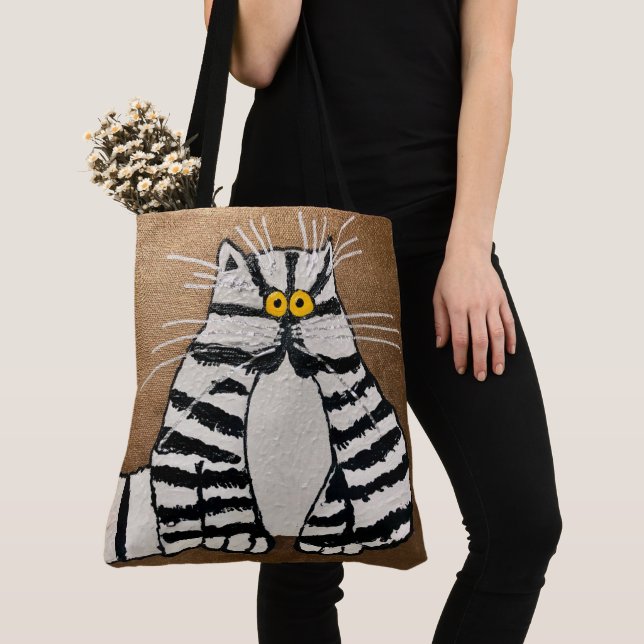 249 - Botero's cat -  Tote Bag (Close Up)
