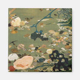 24. 貝甲図, 若冲 Shells, Jakuchū, Japan Art Magnet