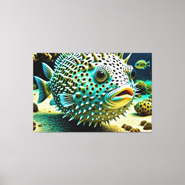 24_026, Puffer Fish, Canvas Print (Front)