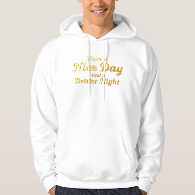 24/7 Positivity: Gold Text Inspirational Relaxed F Hoodie (Front)