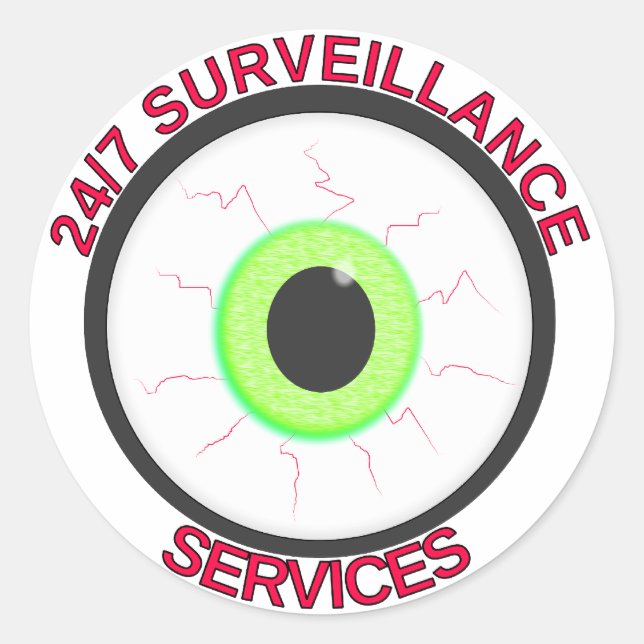 24/7 Surveillance Services Classic Round Sticker (Front)