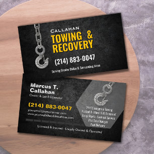 24/7 Towing Service Roadside Assistance Business Card