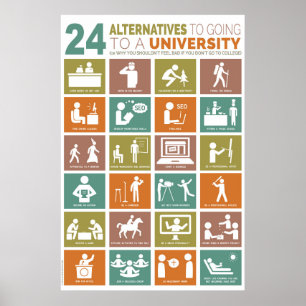 24 alternatives to going to a university poster