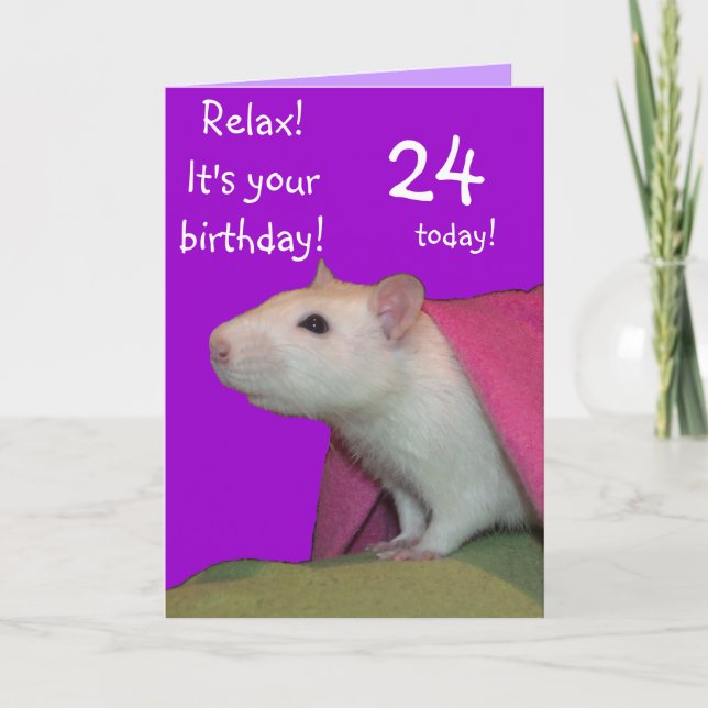 24 aujourd'hui personnalisable carte anniversaire (Devant)