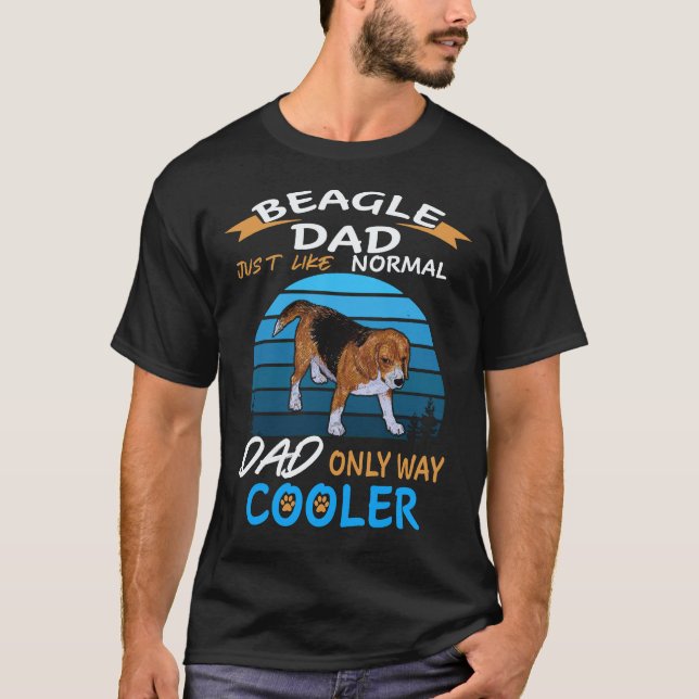 24 Dad - Beagle Dad Cooler Beagle T-Shirt (Front)