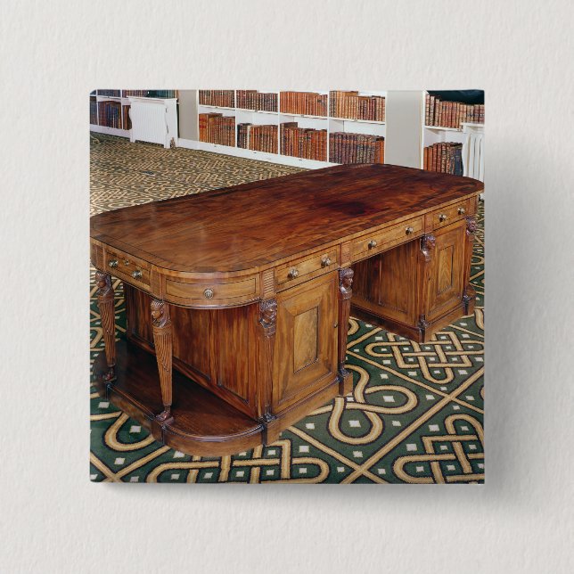 24:Desk by Thomas Chippendale Jr, 1805 2 Inch Square Button (Front)