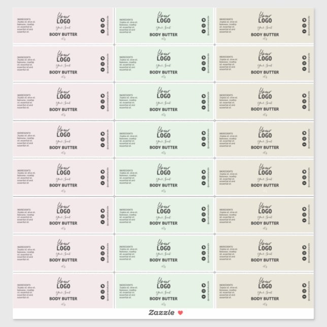 24 Étiquettes à thème bio naturel Beurre (Feuille)