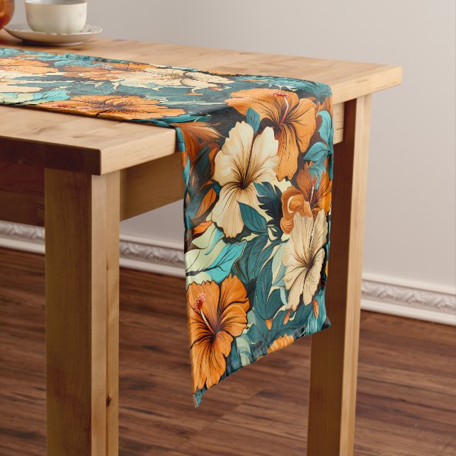 #24 Floral pattern Short Table Runner (In Situ)