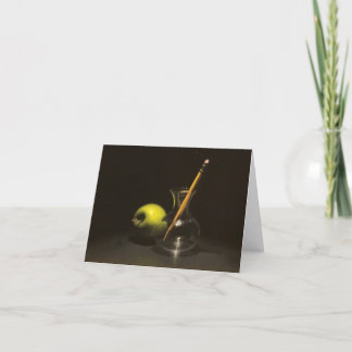 “#24” Frank Sunseri, notecard, pencil, green apple Thank You Card
